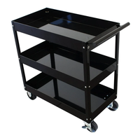 Gabinete de Hierro Industrial de 3 Niveles, Resistente y Multiusos, Personalizable para Uso en Carritos de Almacenamiento con Ruedas en Almacenes