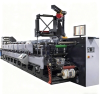 Machine d'impression flexographique horizontale multi-servo 10 couleurs pour films PP, PET, PE avec vernis flexo, découpe UV et imprimante double face