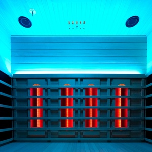 Sauna intérieur rectangulaire <span class=keywords><strong>Sona</strong></span> pour 4 personnes, sauna infrarouge lointain, cabine de <span class=keywords><strong>bain</strong></span> en bois - Product Image 6