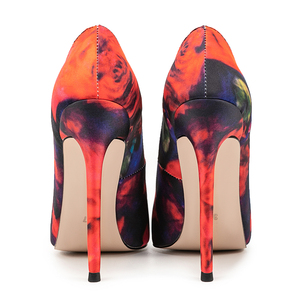 Escarpins à talons hauts fins à imprimés floraux, grande taille 47, pour femmes, multicolores, à talon aiguille, pour pieds larges, chaussures de soirée - Product Image 5