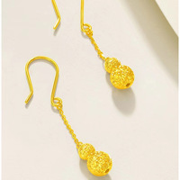 2024 nouveau or calebasse boucles d'oreilles goutte en laiton mariage gourde en forme de calebasse boucles d'oreilles pour les mariées