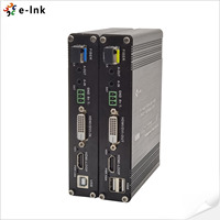 Extenseur de Fibre 1Ch 1080P DVI + USB KVM + 1Ch RS232 + 1Ch Audio Stéréo Bidirectionnel + 1Ch GPIO