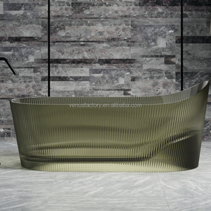 <span class=keywords><strong>Ambra</strong></span> colore poliestere trasparente vasca da bagno in resina pura colata ammollo vasca da bagno in resina trasparente trasparente trasparente vasca da bagno solida superficie trasparente - Product Image 3