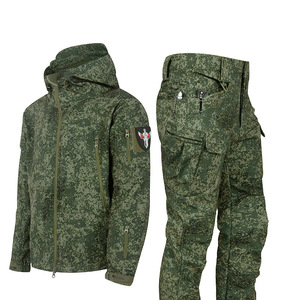 Ensemble veste et pantalon softshell d'hiver DF702 camouflage noir, imperméable, en nylon, vêtements tactiques d'extérieur pour hommes - Product Image 6