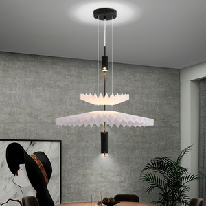 Designer Minimalist Art Creative Pleated Chandelier for <b>Dining</b> & Children's Room Stylish Nordic <b>Lighting</b> Fixture - Product Image 2