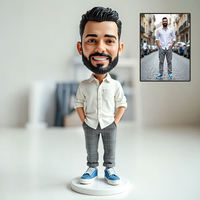 Bobblehead personnalisé à partir de photo, figurine 3D réaliste de fille cool, portrait personnalisé, cadeau créatif