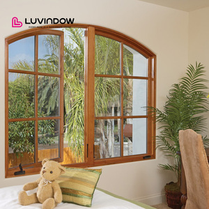 Fenêtre en bois et aluminium de style colonial moderne LUVINDOW pour la rénovation de villas et de bâtiments historiques, style à ouverture battante - Product Image 1