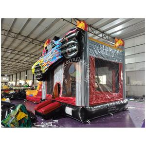 Castillo Inflable Comercial <span class=keywords><strong>de</strong></span> Mármol <span class=keywords><strong>de</strong></span> Doble Carril <span class=keywords><strong>para</strong></span> Carreras <span class=keywords><strong>de</strong></span> Autos, con Tobogán y Piscina, <span class=keywords><strong>para</strong></span> <span class=keywords><strong>Alquiler</strong></span> en Fiestas - Product Image 4