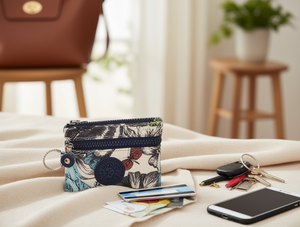 Monedero Doble con Cierre de Cremallera, 4 Pulgadas, Mini, con Correa para Muñeca, Unisex, de Microfibra y Cuero Sintético - Product Image 2