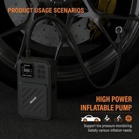 Démarreur de voiture Boltpower 1000A avec compresseur d'air, 10400mAh, booster de batterie portable 4-en-1, gonfleur de pneus, batterie externe