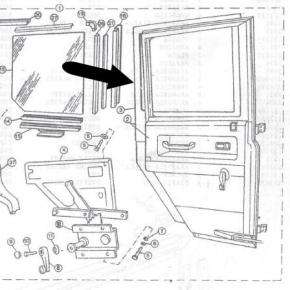 Porte arrière gauche - AG PARTS ADAPTÉES POUR LAND ROVER - Product Image 1