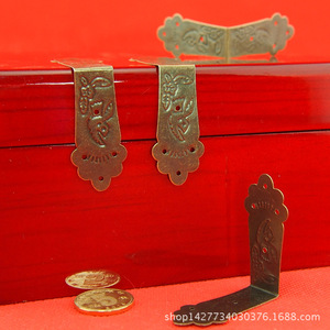 Corner Metal <b>Edge</b> Banding 43x19mm Antique <b>Decorative</b> Strip For Wooden Box Gift Box Protection - Product Image 2