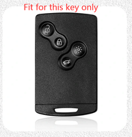 Porte-clés à distance en silicone pour Renault Clio Laguna Koleos Megane Fluence Zoe Scenic Captur Card 4 Boutons Porte-clés de voiture