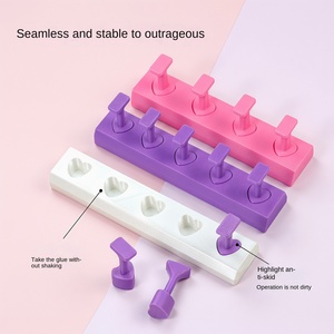 Outil de <span class=keywords><strong>pose</strong></span> <span class=keywords><strong>d</strong></span>'ongles en plastique en forme de cœur, style macaron moka, inspiré de la dopamine, non magnétique, pour <span class=keywords><strong>d</strong></span>ébutants, pour la pratique du <span class=keywords><strong>nail</strong></span> <span class=keywords><strong>art</strong></span> DIY - Product Image 1