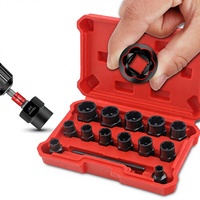 Jeu de douilles extracteurs de boulons à filetage inversé 3/8'' en acier au chrome-molybdène, kit d'outils pour écrous et vis rouillés, ensemble complet pour réparation automobile