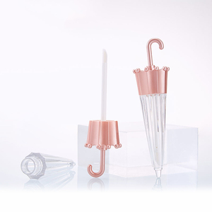 Contenitori Vuoti per Lucidalabbra a Forma di Ombrello, Carini, con Tappo Elettroplaccato Oro Rosa, Striscia Verticale Trasparente, Ricaricabili, in Plastica <span class=keywords><strong>FAYE</strong></span> - Product Image 5
