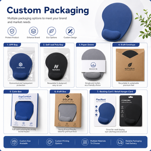 Alfombrilla de Ratón Ergonómica con Reposamuñecas, Logotipo Personalizado, Espuma Viscoelástica, Base de Goma Antideslizante, Soporte Suave, Alfombrilla de Escritorio para Oficina, Venta al Por Mayor - Product Image 6