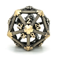 Pour dés creux en métal polyédrique 4 couleurs D20 (22mm) pour Donjons & Dragons RPG