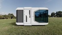 Maison conteneur préfabriquée de luxe 40 pieds, design capsule spatiale moderne, structure en acier respirante, hôtels, villa avec cuisine 20 pieds