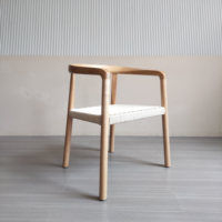 Chaise de salle à manger en corde tressée, chaises d'attente pour mariage, événements, style nordique moderne, fauteuil en bois de frêne