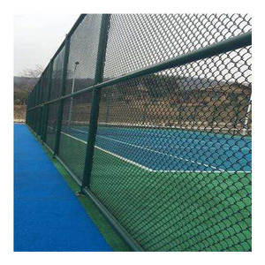 Sport Court Use PVC Coated Galvanized Chain Link Fence 50x50mm Mesh 10ft Height Customized Direct Factory Yard Green Color - Product Image 4