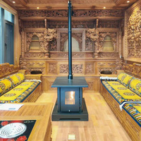 Poêle à granulés de bois moderne Fangran 10kW avec écran tactile WiFi, réservoir de 6kg, faible bruit, télécommande, pour foyer familial