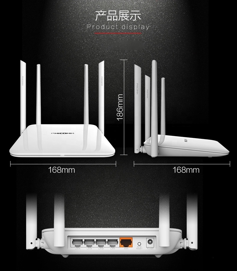 En Stock Utilisé Openwrt Routeur 1200Mbps Phicomm K2 Routeurs Sans Fil Anglais 2.4 &amp; 5G Routeur