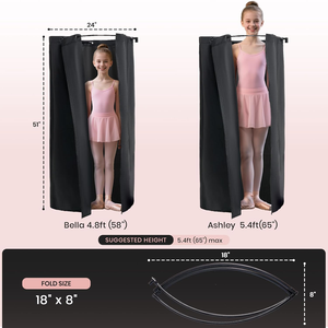 Sac de danse de 23 pouces avec <span class=keywords><strong>support</strong></span> et vestiaire |   Collection |   360 °   <span class=keywords><strong>Rideau</strong></span> d'intimité |   Sac de sport idéal <span class=keywords><strong>pour</strong></span> les danseurs - Product Image 6