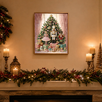 HengTai - Fournisseur d'usine d'origine - Décoration de maison de luxe sur mesure - Art mural en toile fait main - Kit de peinture 5D en perles - Arbre de Noël