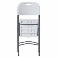 Chaises de jardin pliantes en plastique blanches de haute qualité, imperméables, portables, pour événements et mariages, 45*45*80cm, vente en gros