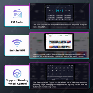 Système multimédia à écran tactile IPS de 9 pouces Stéréo de voiture Lecteur DVD de voiture Navigation GPS CarPlay Compatible Hyundai Renault GMC FM - Product Image 2