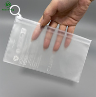 Logotipo impreso personalizado reutilizable pequeña joyería fundas de teléfono calcetines plástico esmerilado embalaje Pvc Zip Lock bolsa