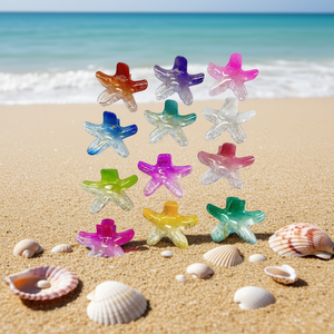 Fermaglio per capelli a forma di stella marina bicolore da 9 cm per donne e ragazze - Product Image 2