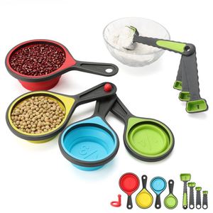 Four-Piece Foldable Telescopic Silicone Scale <b>Cup</b> Eco-Friendly Kitchen Baking Tool 15ml Liquid Capacity Includes Coffee Bean - Product Image 3