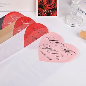 Bolsa de Embalaje Impermeable para una Sola Flor, Bolsa OPP de Tubo Recto con Diseño de Amor, Sellado Térmico para Venta al por Mayor de Ramos Individuales - Product Image 2