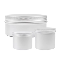 Pot en aluminium avec couvercle à vis 5mL 10mL 30mL 50mL 60mL 80mL 100mL 120mL 150mL 180mL, boîte ronde en étain argentée pour cosmétiques