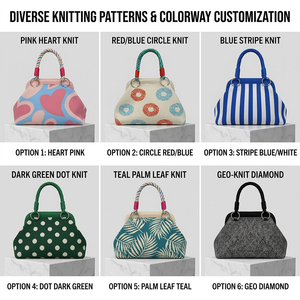 Borsa a Mano Lavorata a Maglia Spessa con Logo Personalizzato SHINY, Borsa Tote Intrecciata con Motivo OEM per Donna, Borsa a Tracolla Resistente per Spiaggia e Shopping Quotidiano - Product Image 6