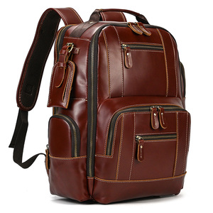 <span class=keywords><strong>Sac</strong></span> à dos vintage pour <span class=keywords><strong>homme</strong></span> en <span class=keywords><strong>cuir</strong></span> véritable Crazy Horse <span class=keywords><strong>Sac</strong></span> multi-fonctionnel pour <span class=keywords><strong>ordinateur</strong></span> portable <span class=keywords><strong>15</strong></span> <span class=keywords><strong>pouces</strong></span> grande capacité <span class=keywords><strong>Sac</strong></span> d'école - Product Image 1