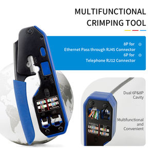 Câble Lan câble téléphonique <span class=keywords><strong>prise</strong></span> RJ45 outil de sertissage réseau Ethernet fil dénudage coupe outil de sertissage équipement à fibres optiques - Product Image 4