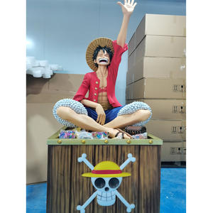 Sculpture artisanale <span class=keywords><strong>en</strong></span> résine personnalisée, figurine une pièce grandeur nature, statue de décoration Luffy pour collection et exposition - Product Image 2