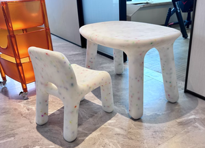 Chaise portable pour enfants de style nordique classique moderne, minimaliste, en plastique PE écologique, ergonomique, pour l'école, la salle à manger, la cuisine, le parc - Product Image 2