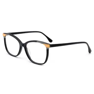 MB-1263 yüksek kalite ucuz unisex kare asetat çerçeve malzeme optik gözlük