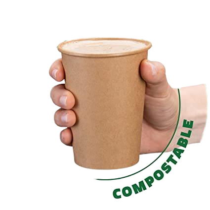 Custom Company Logo Printed Plain Pattern Biodegradable Disposable Brown Cardboard Recycled Paper Cups for Coffee Tea