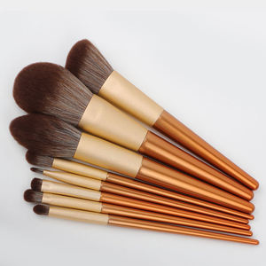 Lot de 8 pinceaux de maquillage végétalien doux de haute qualité avec logo personnalisé pinceaux surligneurs fond de teint plat meilleure vente visage - Product Image 2