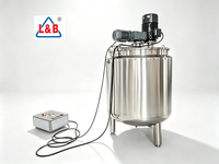 Cuve de mélange et de dispersion à chemise de refroidissement pour revêtement en résine époxy, avec système de raclage, 500L 1000L 2000L