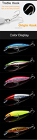 Lutac OEM Minnow 100MM/17G/Longue coulée/crochet d'origine 3D haute Simulation yeux revêtement Anti-choc longue coulée Action de natation