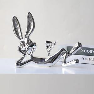 Décoration de maison <span class=keywords><strong>Netflix</strong></span> couché lapin ornement dessin animé moderne salon meuble TV décoration - Product Image 1