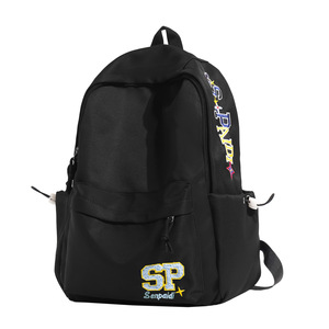 Mochila americana vintage 2026 con bordado de letras, versátil para secundaria y preparatoria, de gran capacidad y ligera. - Product Image 6