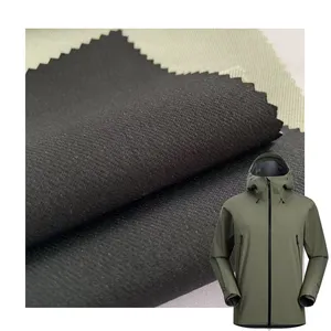 Tecido de corta-vento Tricot laminado TPU PTFE 3 camadas de poliéster Softshell para jaqueta