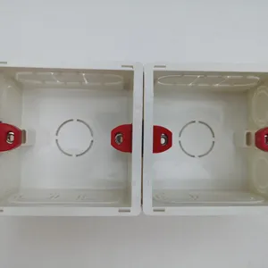 86 Type Cable Terminal Wall Switch Housing Box Electrical PVC Square Flush Mounted Junction Box 86x86x50mm